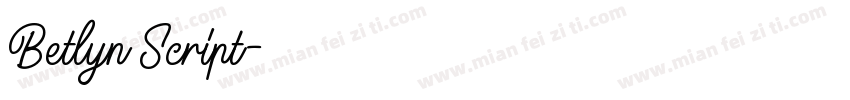 Betlyn Script字体转换